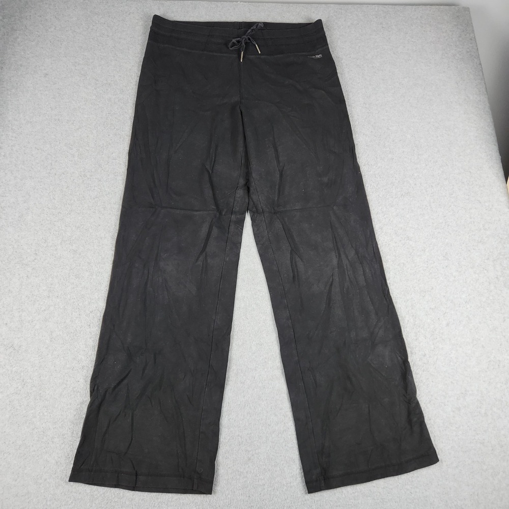Calvin Klein Quick Dry Performance Pants Womens Large Black Wide Leg Drawstring